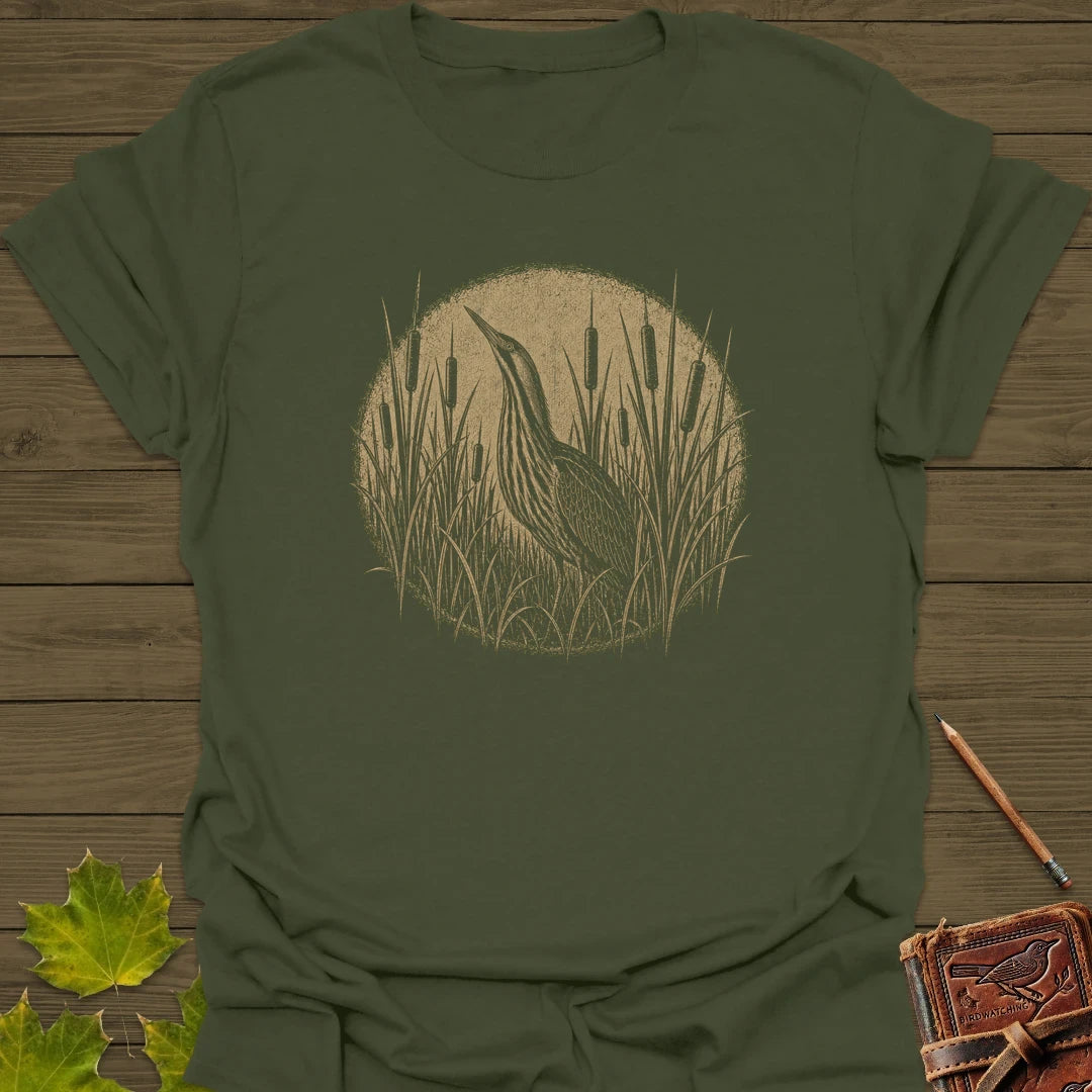 Hidden Bittern T-Shirt in Military Green
