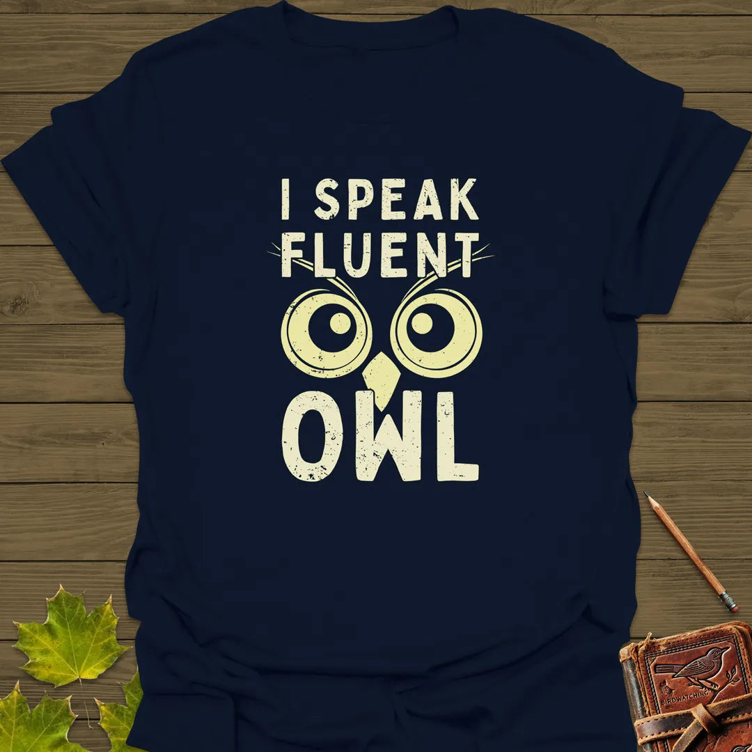I Speak Fluent Owl T-Shirt Navy