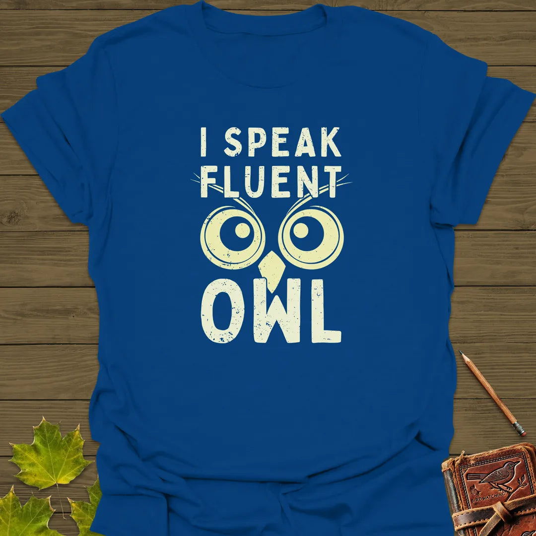 I Speak Fluent Owl T-Shirt Royal