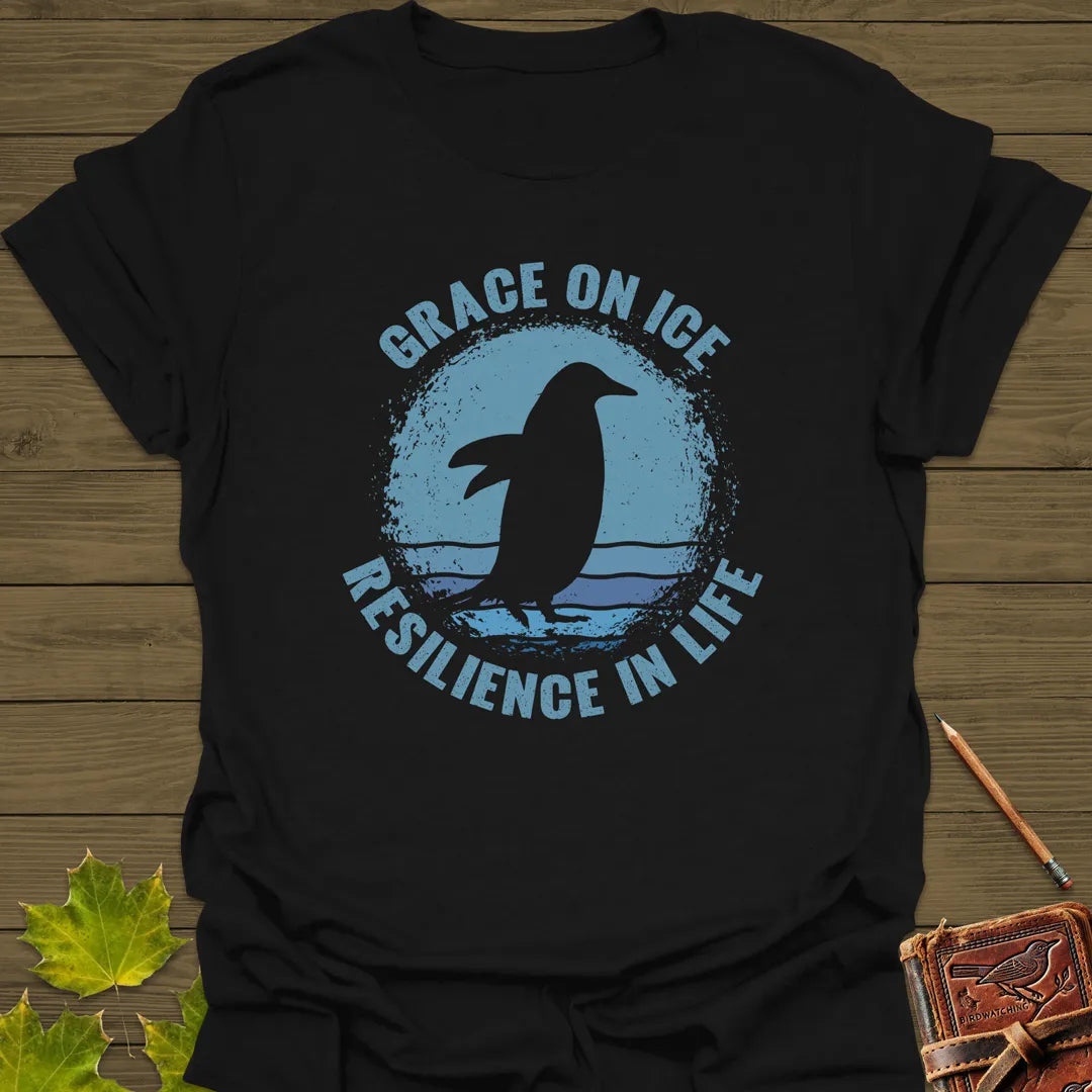 Grace on Ice Penguin T-Shirt Black