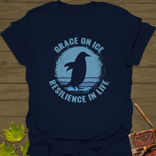 Grace on Ice Penguin T-Shirt Navy