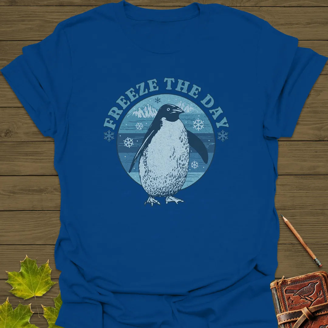 Freeze The Day Penguin T-Shirt Royal