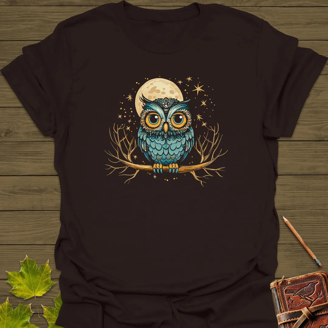 Midnight Mystic Owl T-Shirt Dark Chocolate