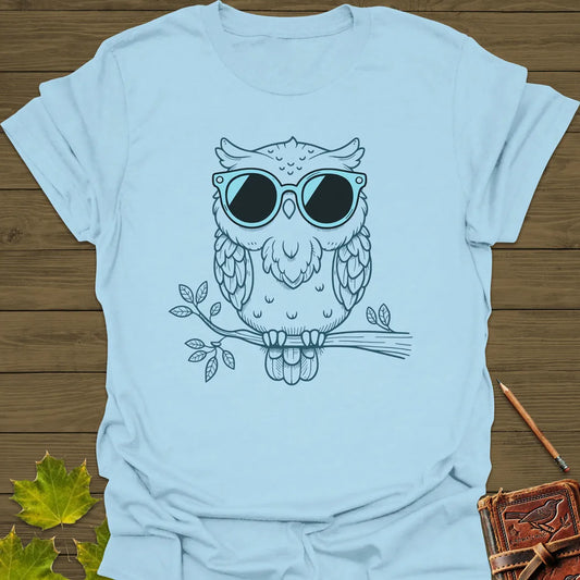 Wise Guy Owl T-Shirt Light Blue
