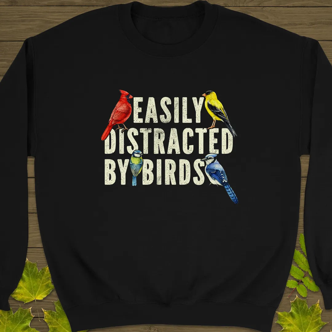 Easily Distracted Crewneck Sweatshirt Black
