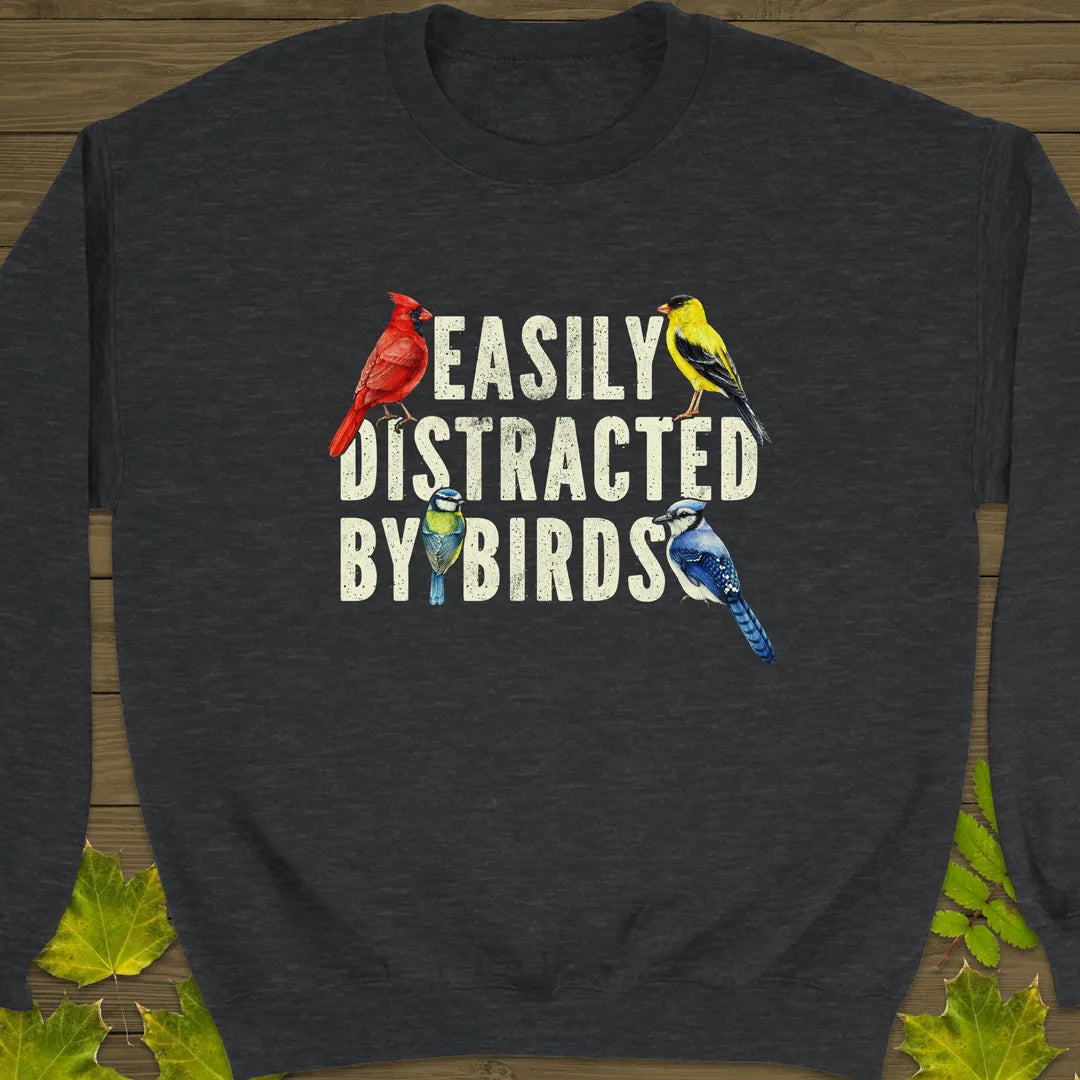 Easily Distracted Crewneck Sweatshirt Dark Heather
