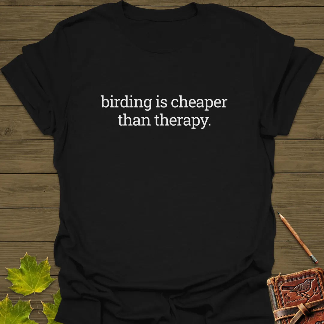 Birding Therapy T-Shirt Black