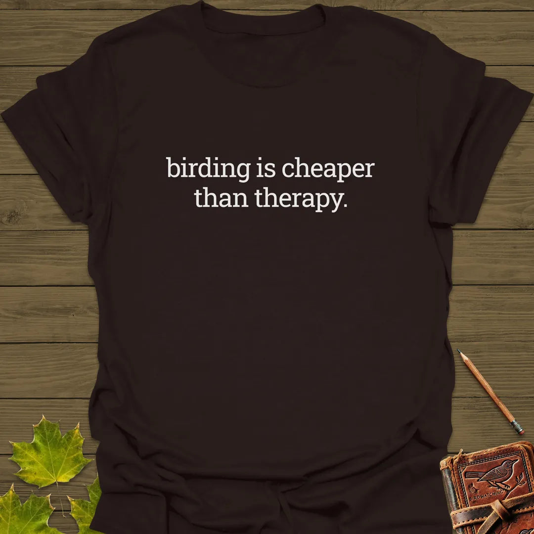 Birding Therapy T-Shirt Dark Chocolate