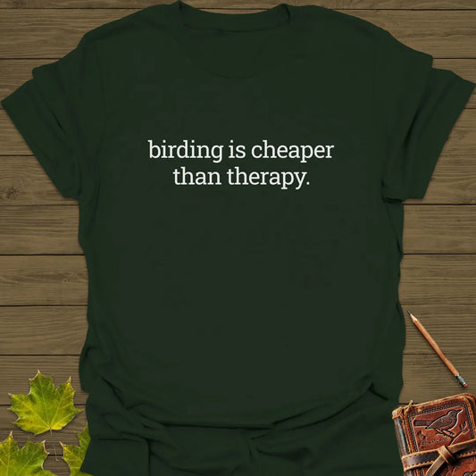 Birding Therapy T-Shirt Forest Green