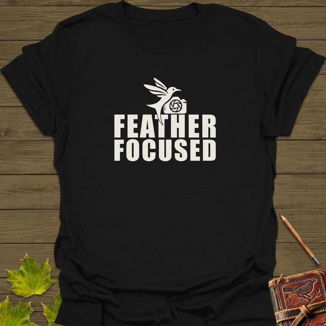 Feather Focused Bird Photography T-Shirt Black