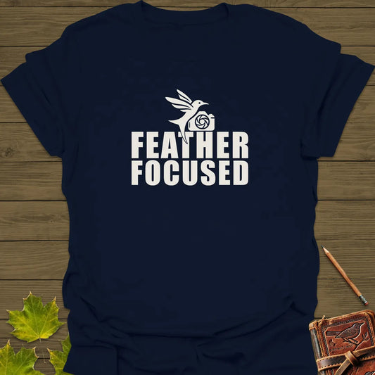 Feather Focused Bird Photography T-Shirt Navy