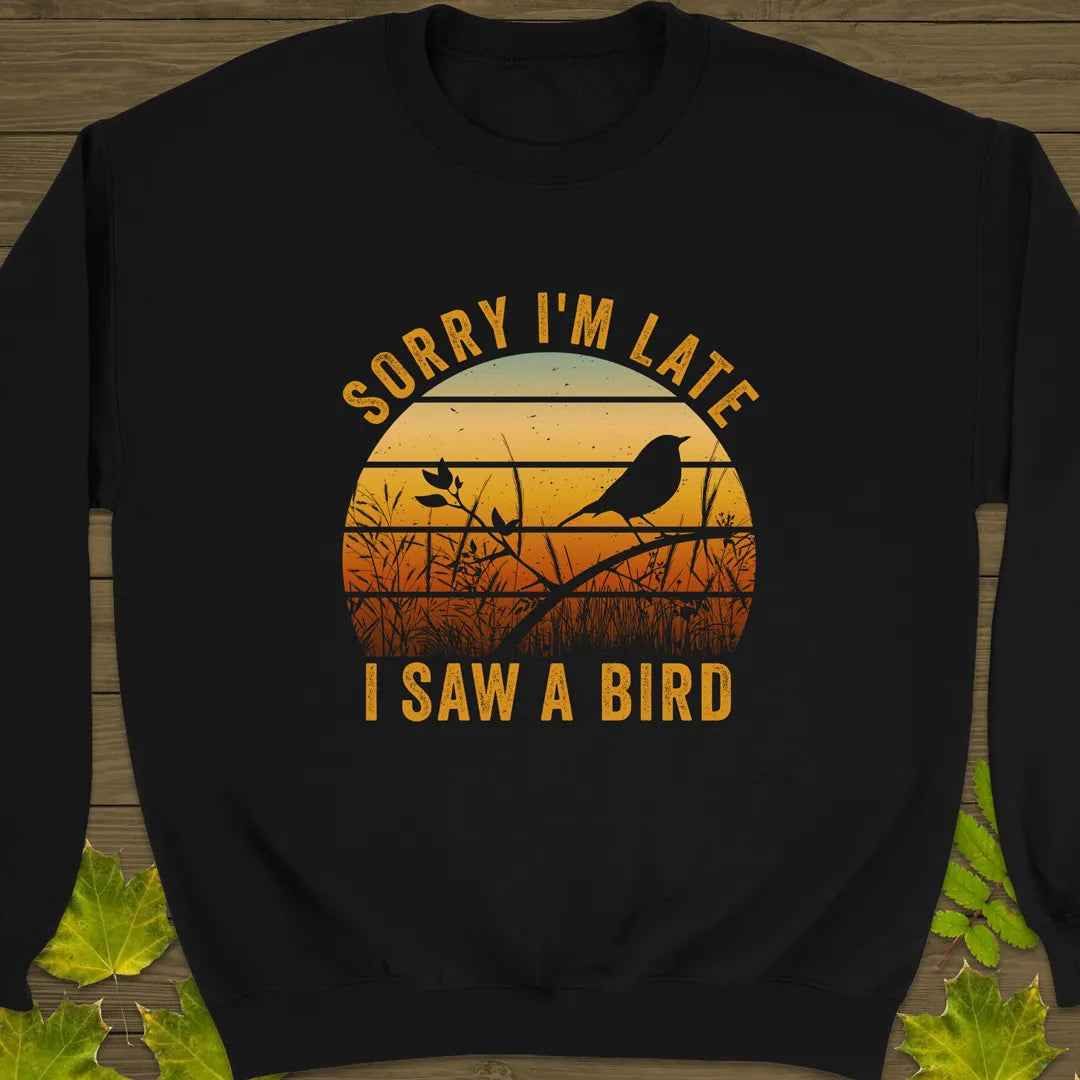 Sorry I'm Late Crewneck Sweatshirt Black