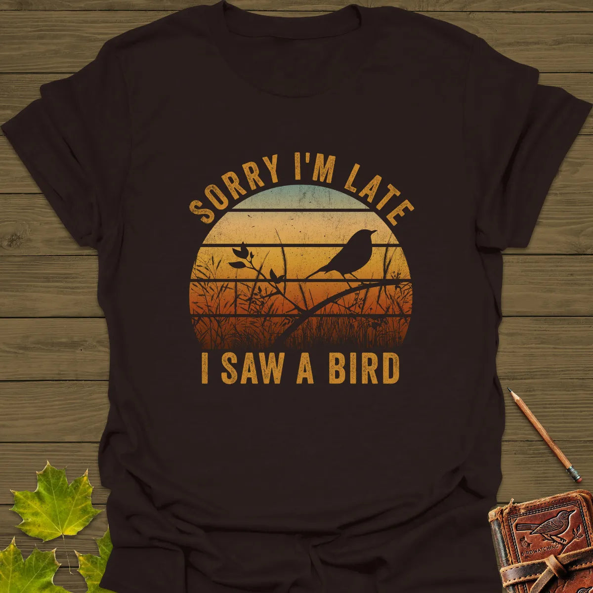 Sorry I'm Late T-Shirt in Dark Chocolate