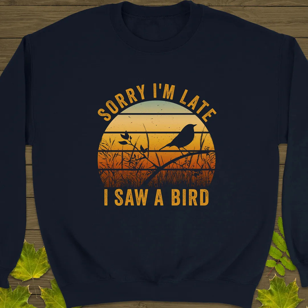 Sorry I'm Late Crewneck Sweatshirt Navy