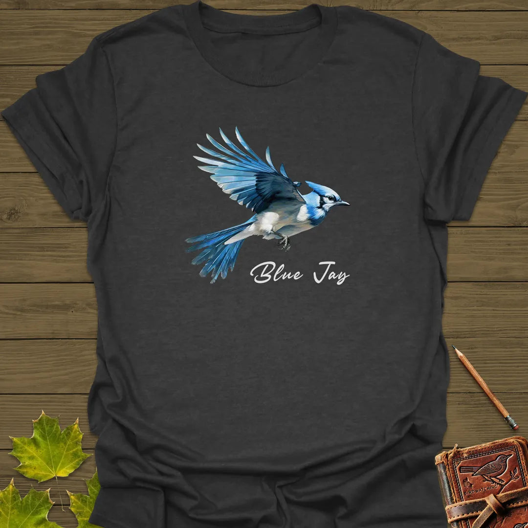 Flying Blue Jay T-Shirt Dark Heather