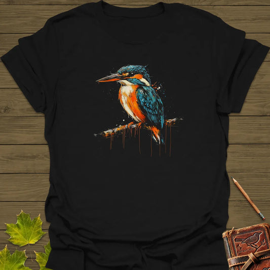 Graffiti Kingfisher T-Shirt Black