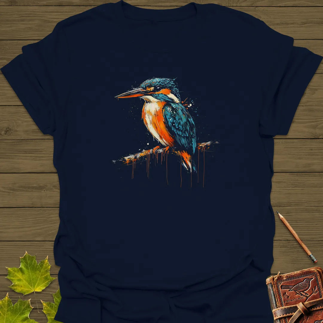 Graffiti Kingfisher T-Shirt Navy