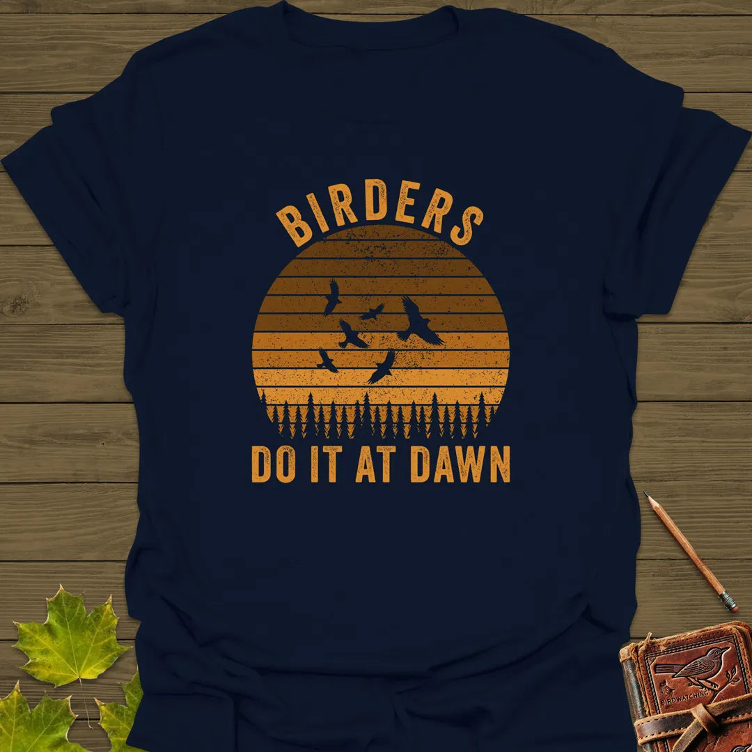 Birders Do It At Dawn T-Shirt Navy