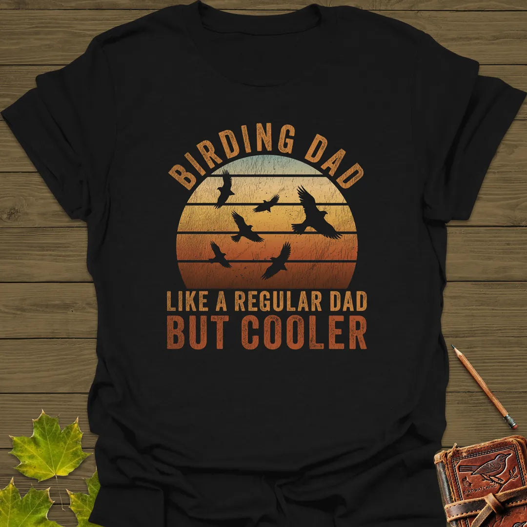 Cool Birding Dad T-Shirt Black