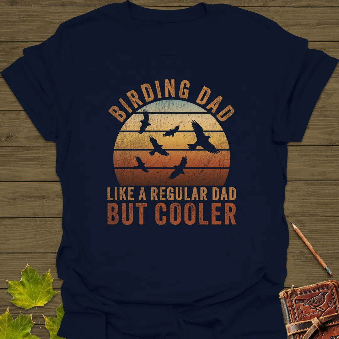 Cool Birding Dad T-Shirt Navy