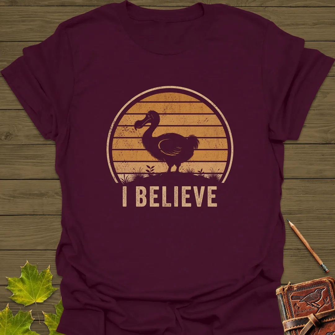 I Believe Dodo T-Shirt Maroon