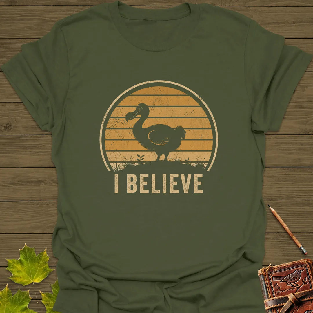 I Believe Dodo T-Shirt Military Green
