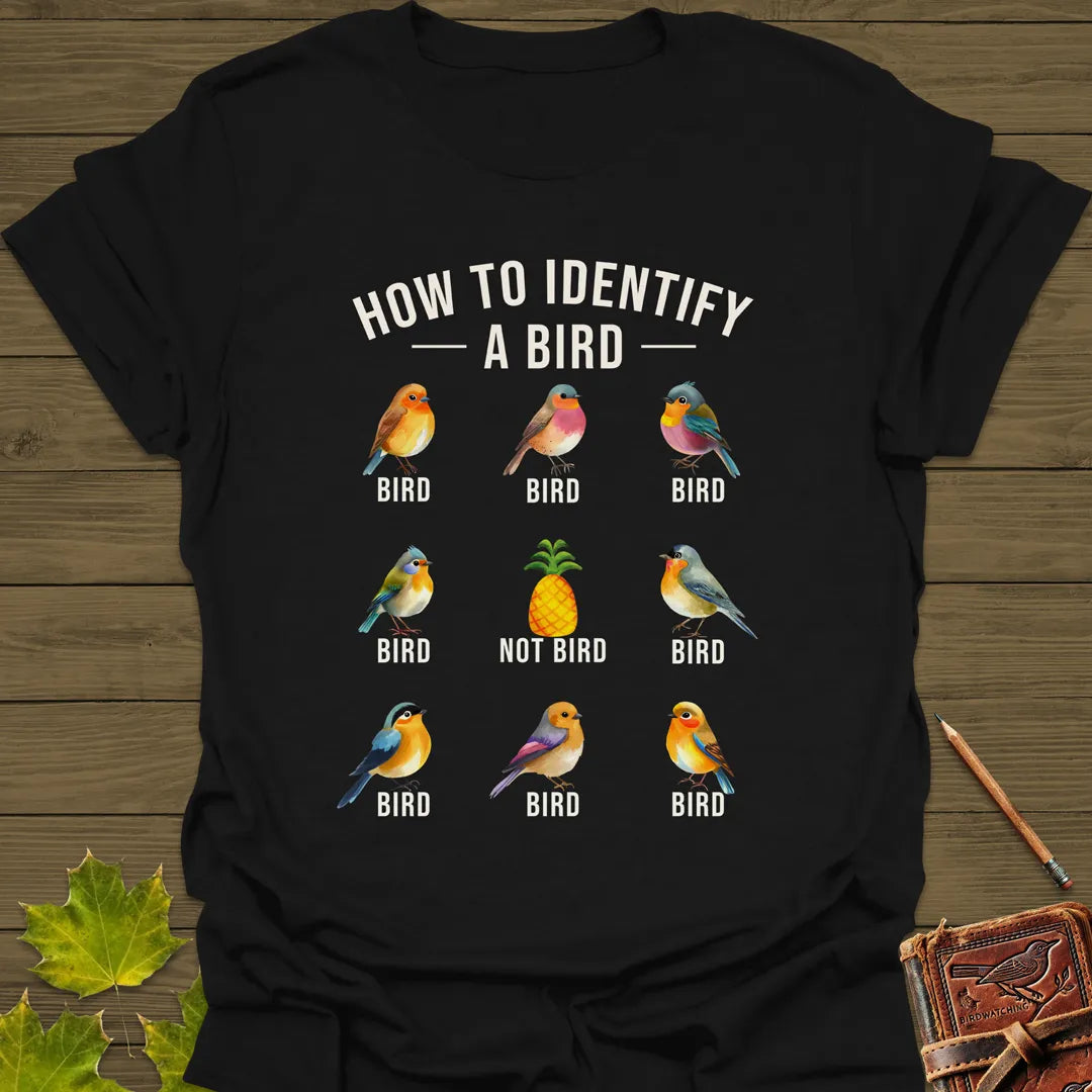 Identify A Bird T-Shirt Black