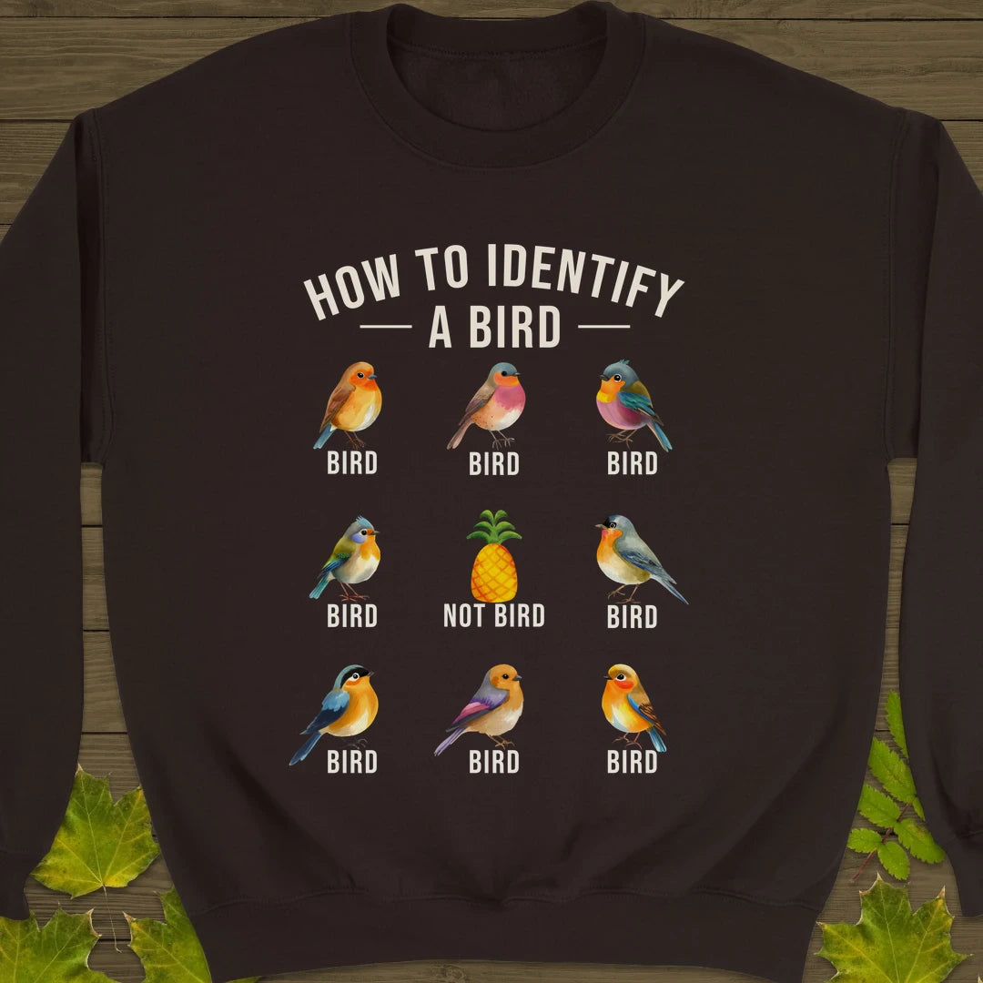 Identify A Bird Sweatshirt Dark Chocolate