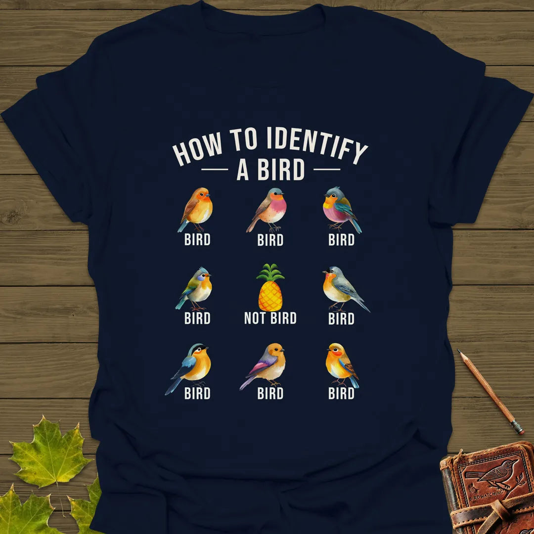 Identify A Bird T-Shirt in Navy