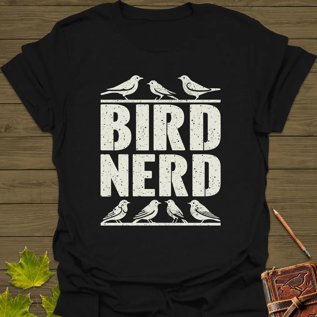 Bird Nerd T-Shirt Black