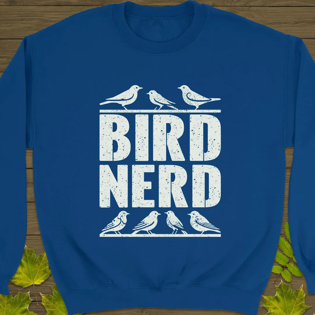 Bird Nerd Crewneck Sweatshirt Royal