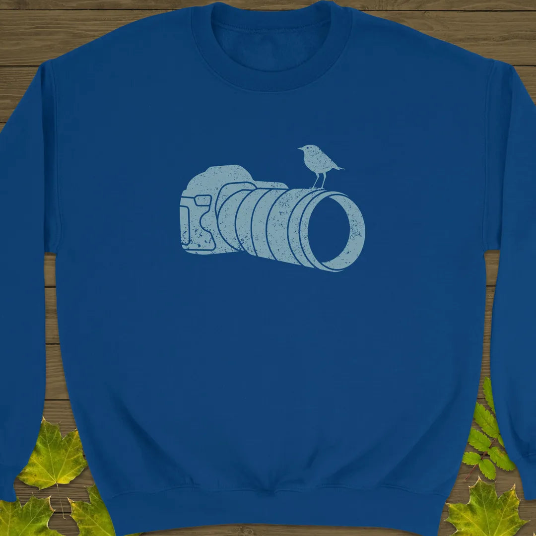 Retro Bird Photography Crewneck Sweatshirt Royal