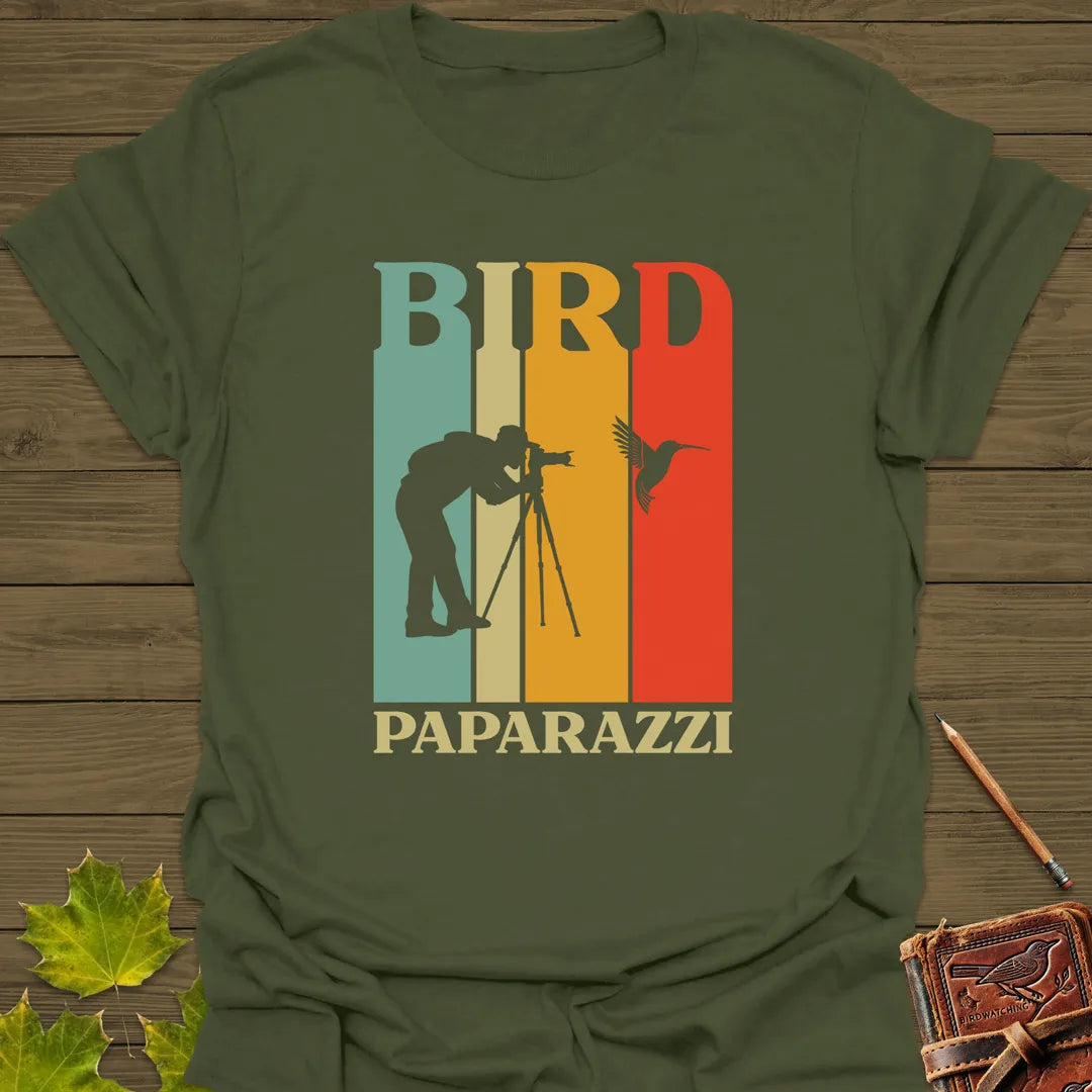 Bird Paparazzi T-Shirt Military Green