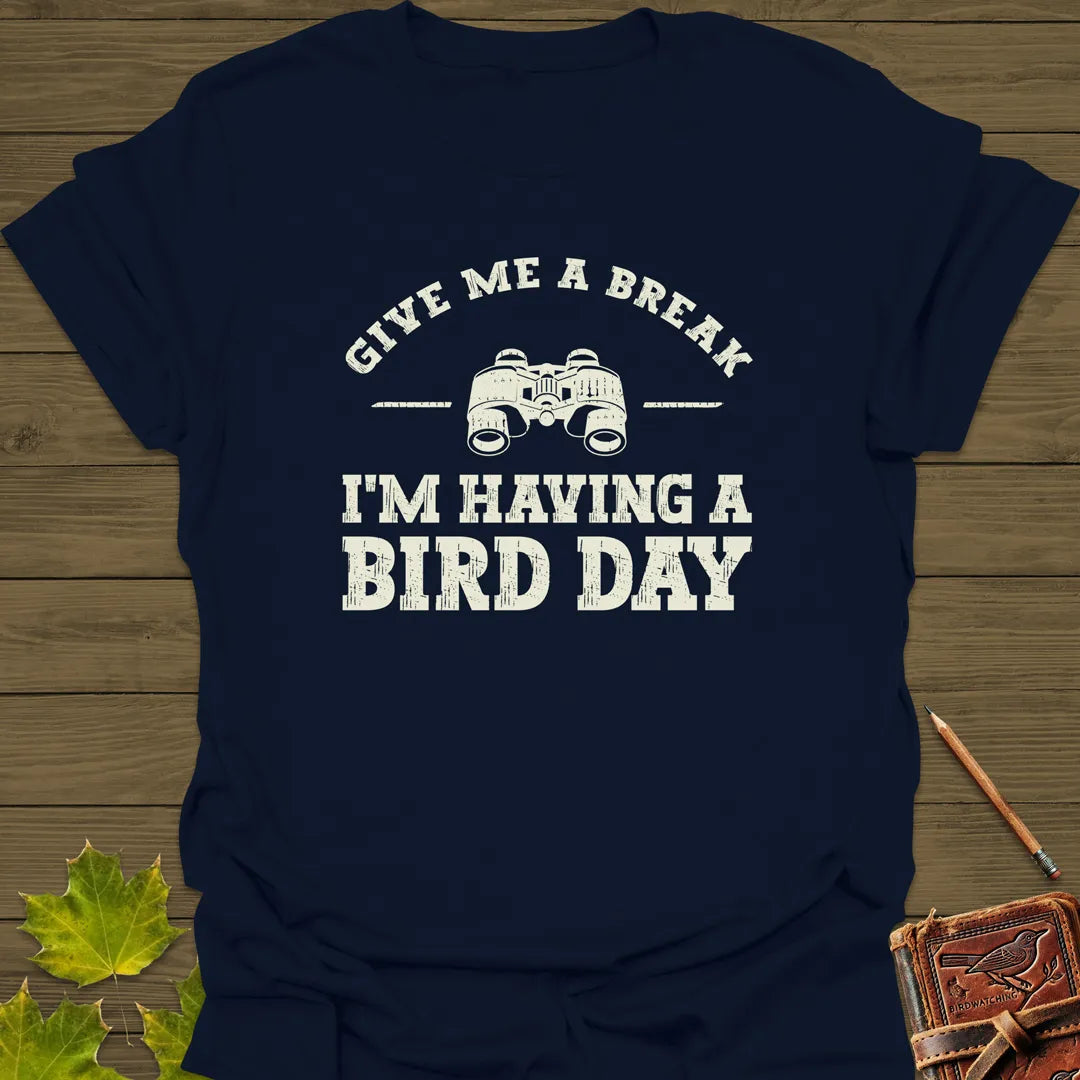 Having A Bird Day Birding T-Shirt Navy