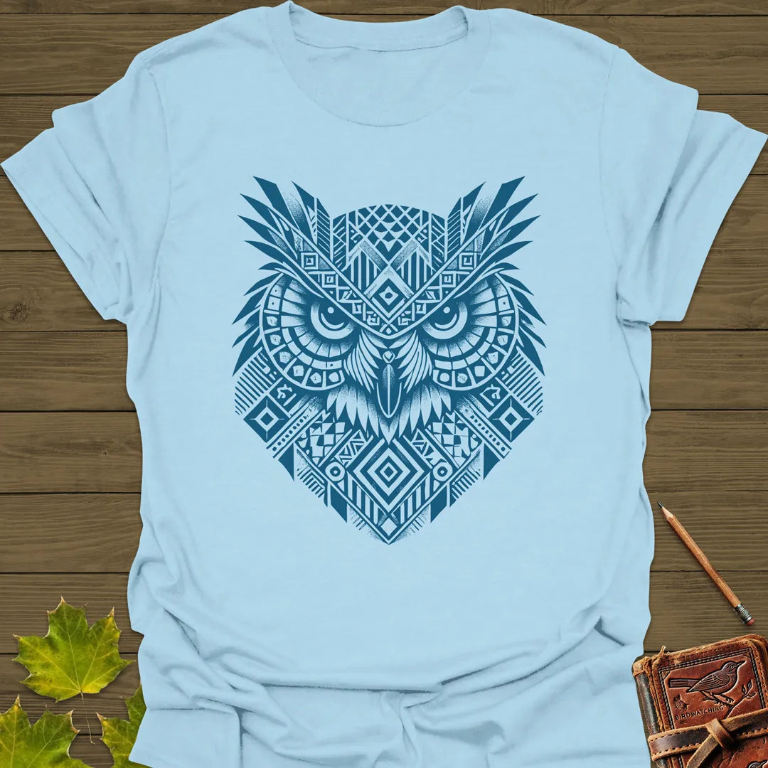 Mystical Night Owl T-Shirt Light Blue