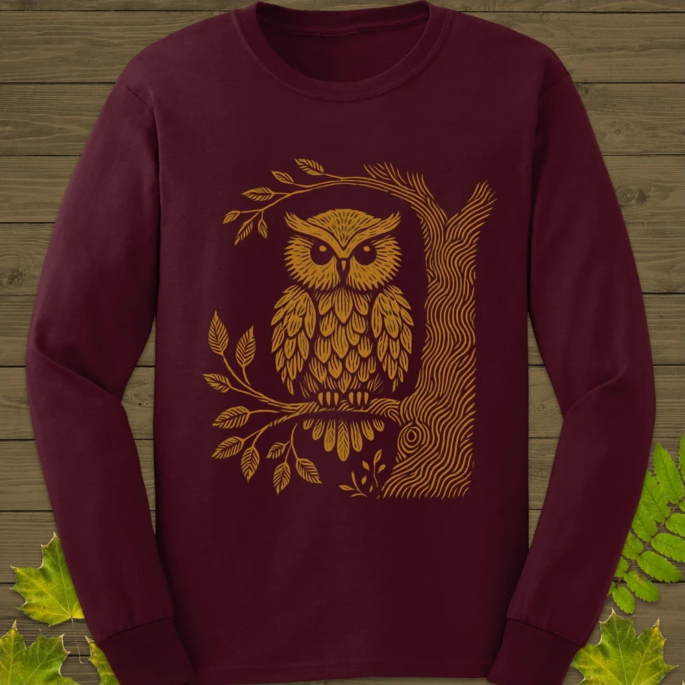 Tree Tale Long Sleeve Maroon