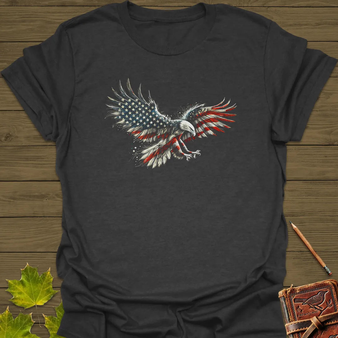 Liberty's Flight USA Eagle T-Shirt Dark Heather