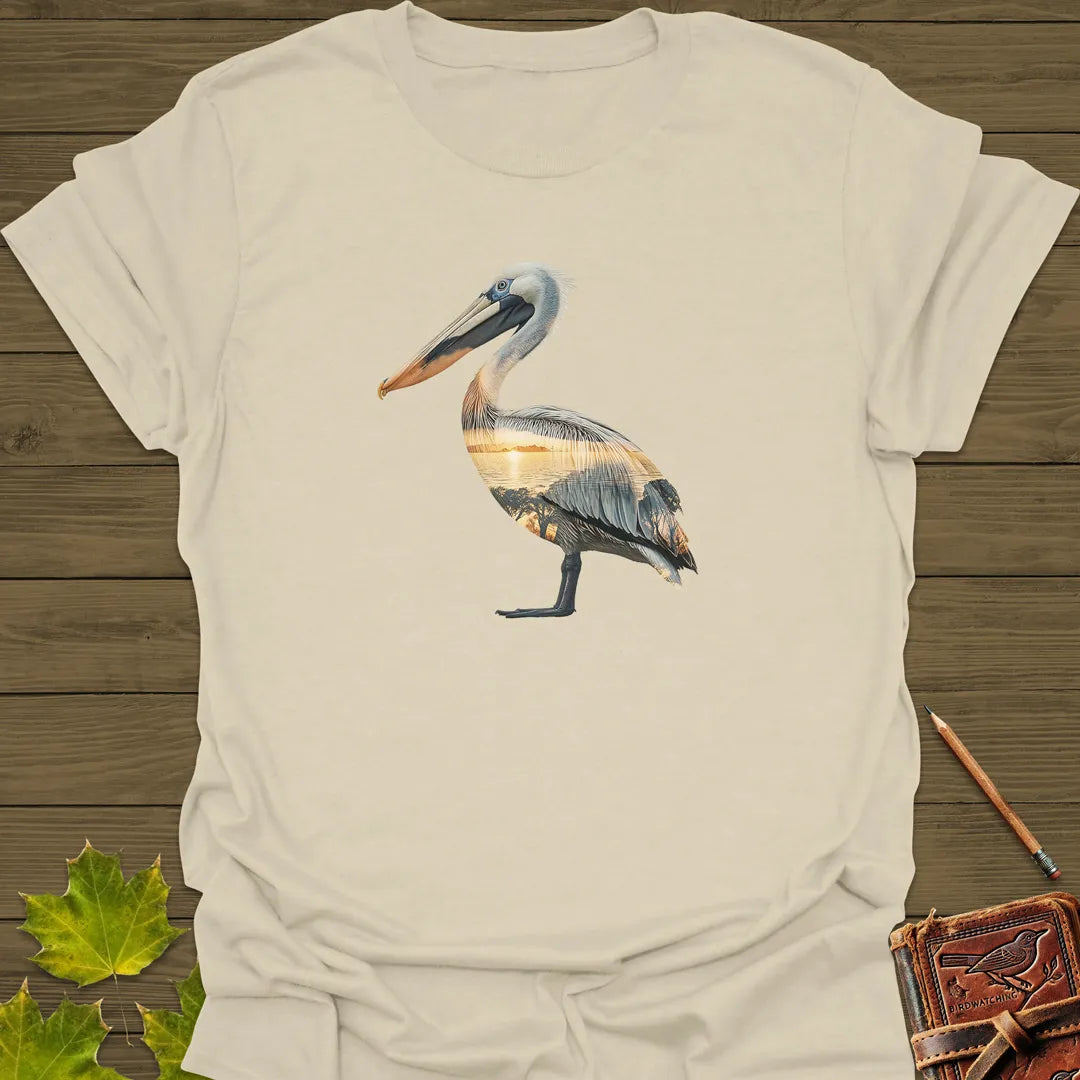 Pelican Sunset Silhouette T-Shirt Sand
