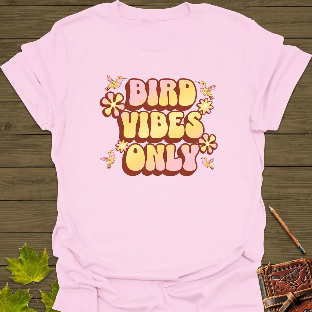 Bird Vibes Only T-Shirt Light Pink