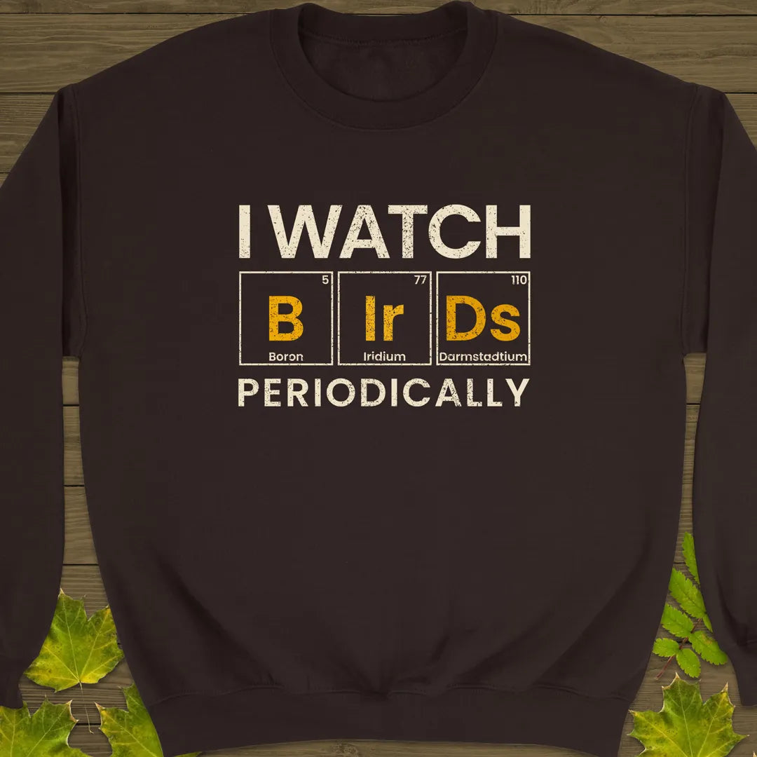 Watch Birds Periodically Crewneck Sweatshirt Dark Chocolate
