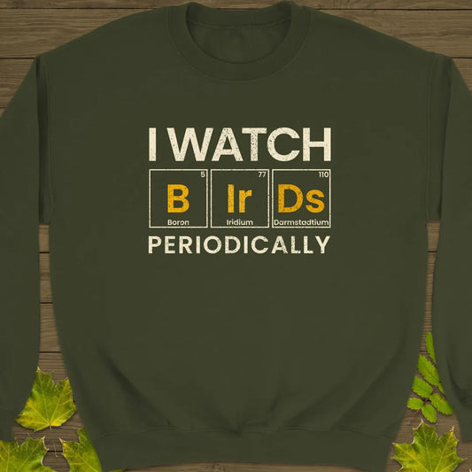 Watch Birds Periodically Crewneck Sweatshirt Military Green