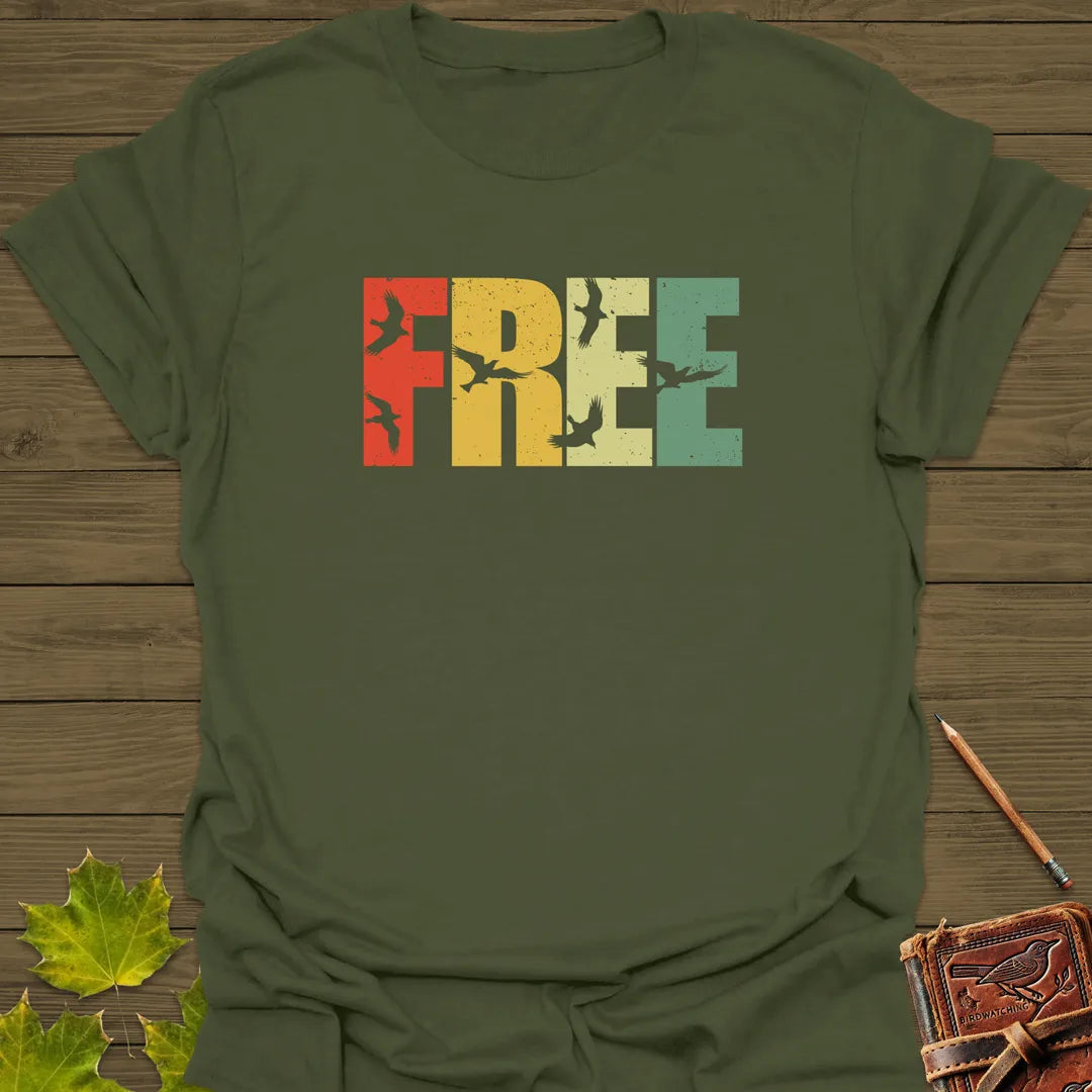 Fly Free Bird T-Shirt Military Green