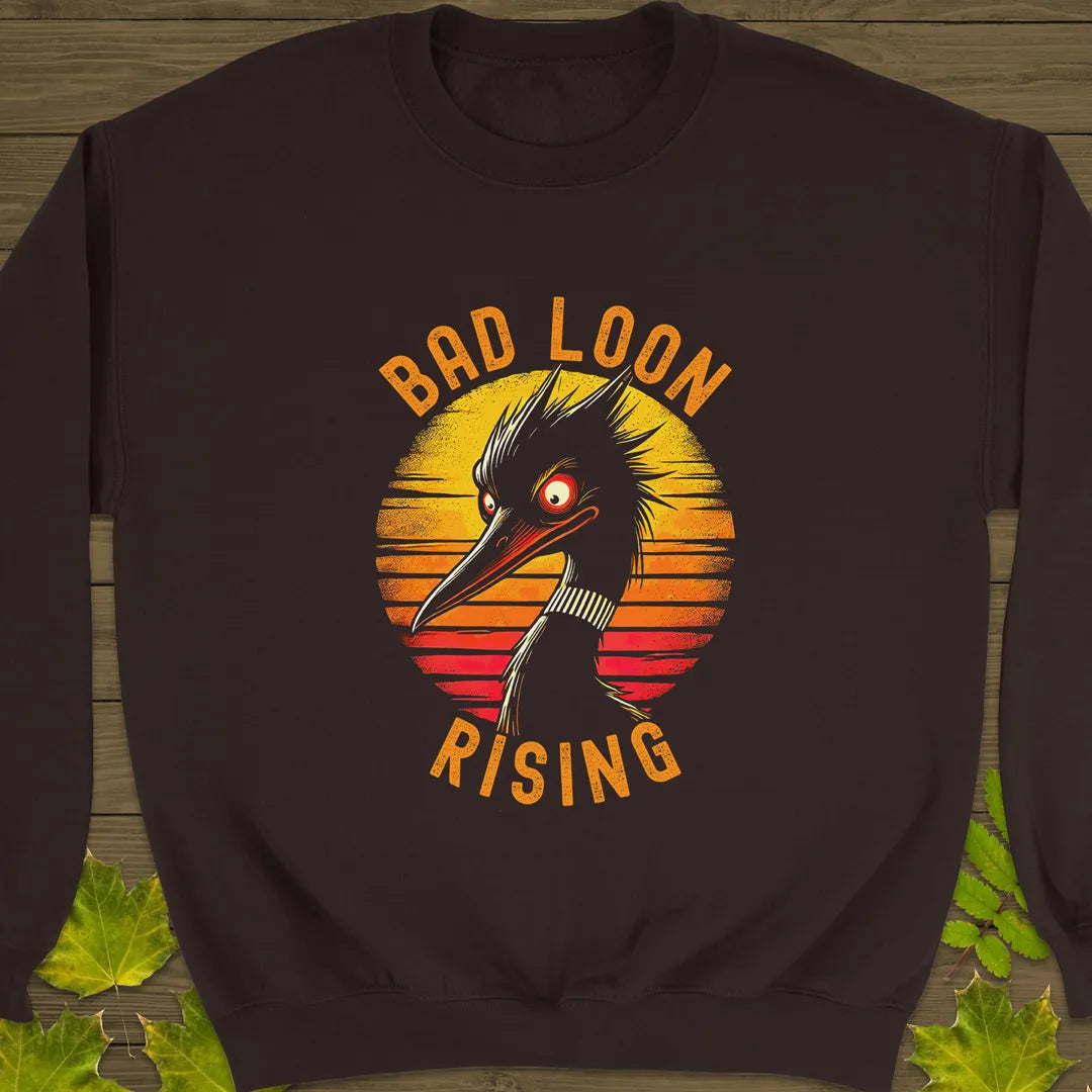 Bad Loon Rising Crewneck Sweatshirt Dark Chocolate
