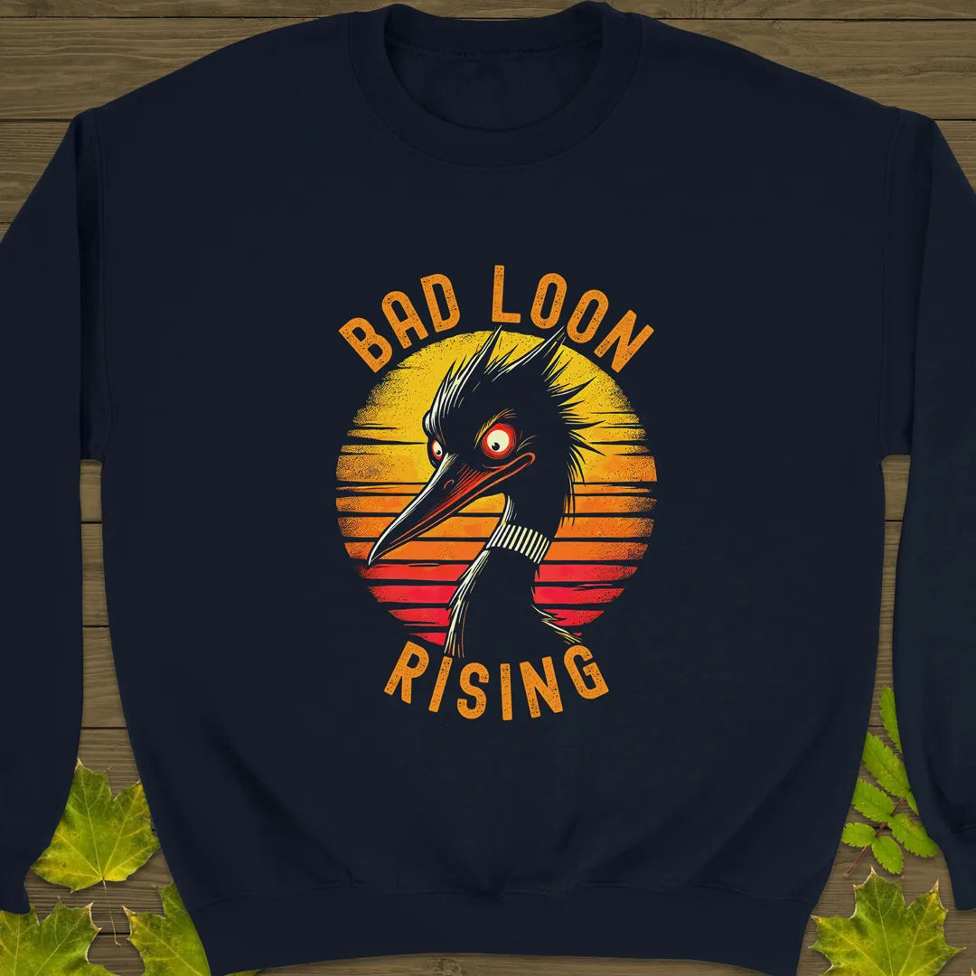 Bad Loon Rising Crewneck Sweatshirt Navy