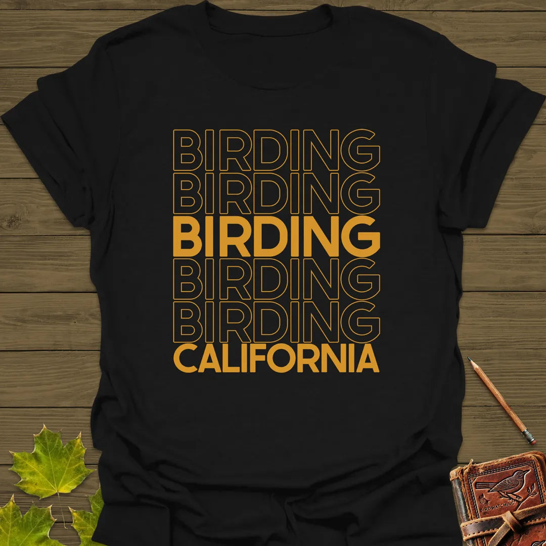 Birding California T-Shirt Black