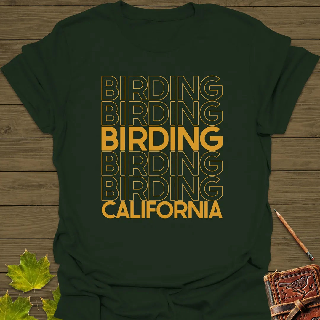 Birding California T-Shirt Forest Green