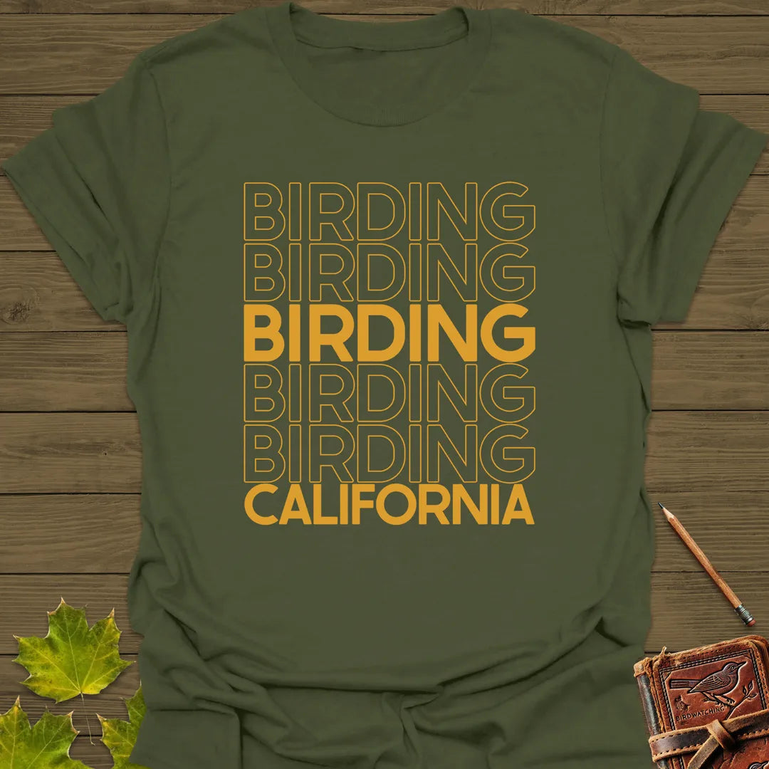 Birding California T-Shirt Military Green