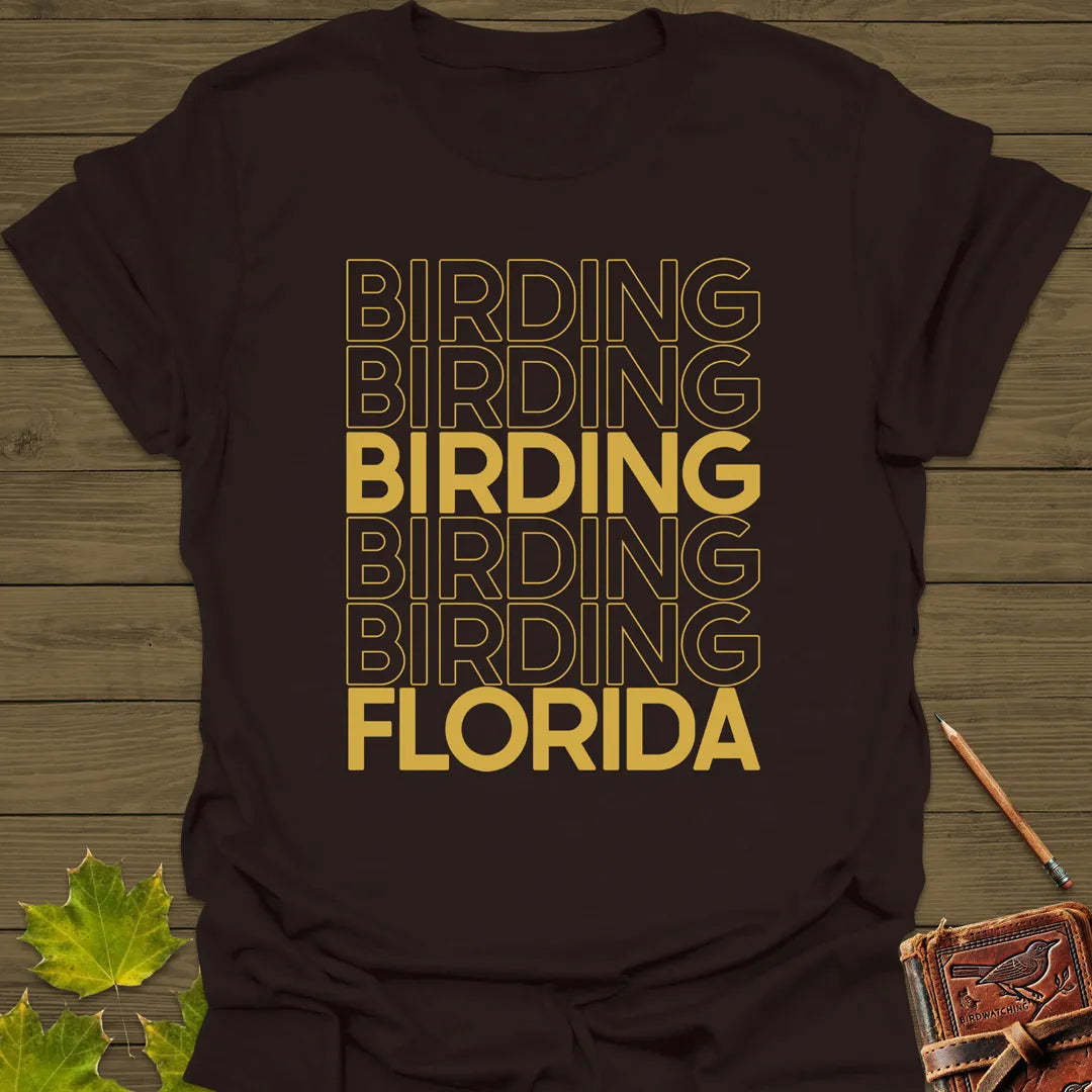 Birding Florida T-Shirt Dark Chocolate