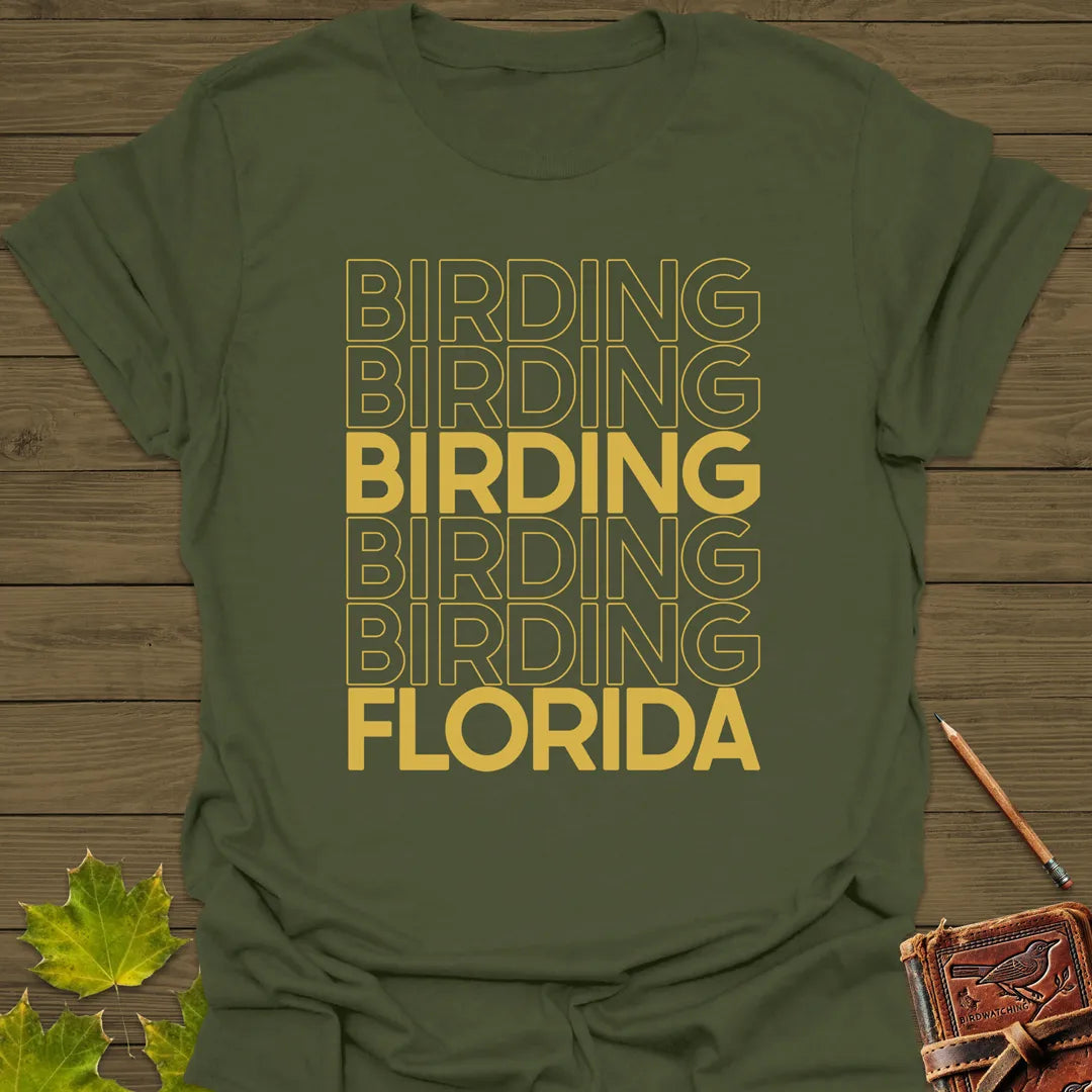 Birding Florida T-Shirt Military Green