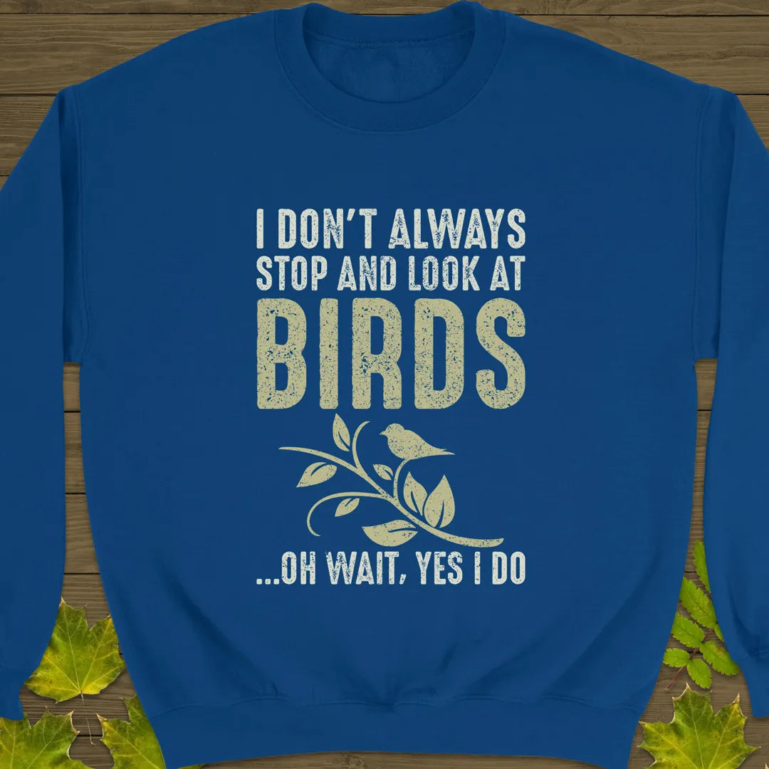 Stop For Birds Crewneck Sweatshirt Royal